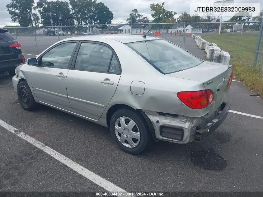 2003 Toyota Corolla Le VIN: JTDBR32E832009983 Lot: 40334492