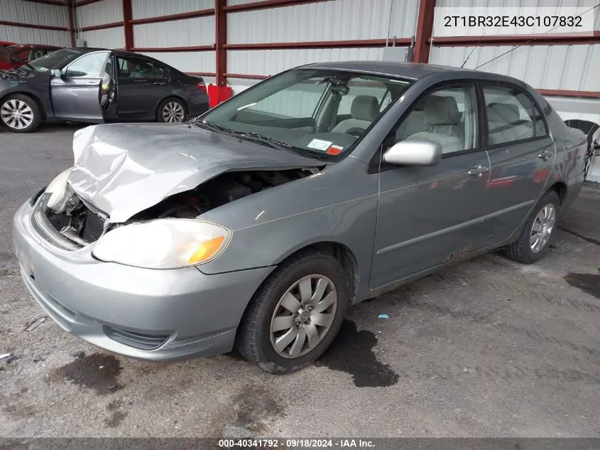 2003 Toyota Corolla Ce/Le/S VIN: 2T1BR32E43C107832 Lot: 40341792