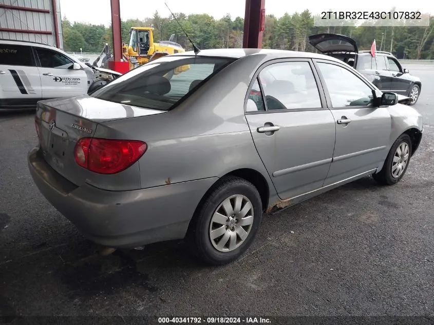 2003 Toyota Corolla Ce/Le/S VIN: 2T1BR32E43C107832 Lot: 40341792