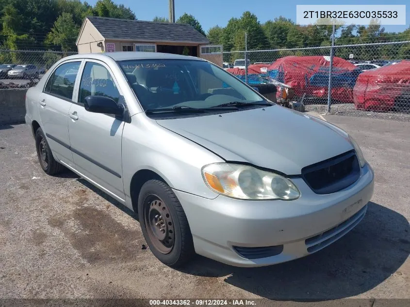 2003 Toyota Corolla Ce VIN: 2T1BR32E63C035533 Lot: 40343362