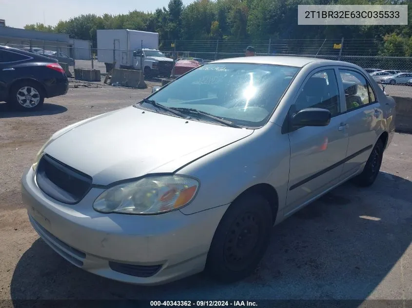 2003 Toyota Corolla Ce VIN: 2T1BR32E63C035533 Lot: 40343362