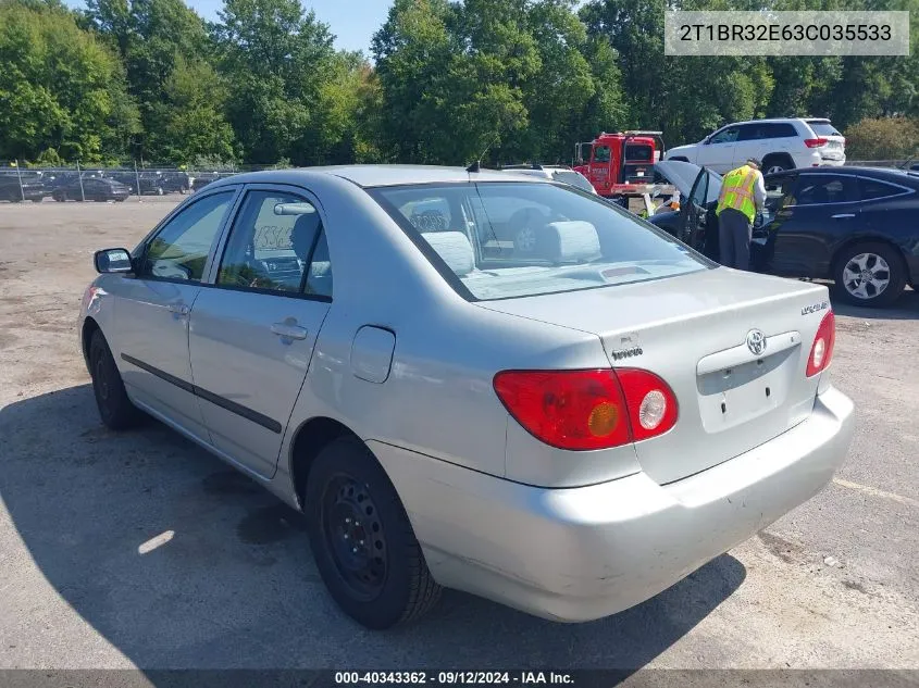 2003 Toyota Corolla Ce VIN: 2T1BR32E63C035533 Lot: 40343362