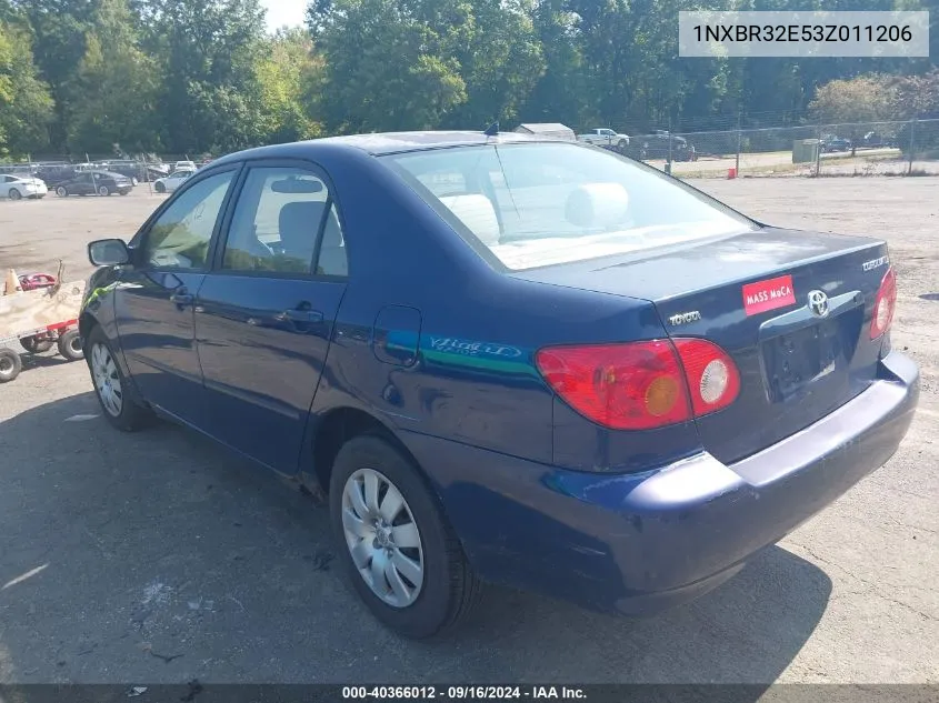 1NXBR32E53Z011206 2003 Toyota Corolla Le