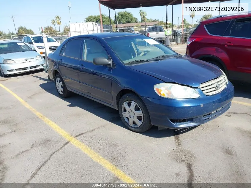 2003 Toyota Corolla Ce VIN: 1NXBR32E73Z039296 Lot: 40417753