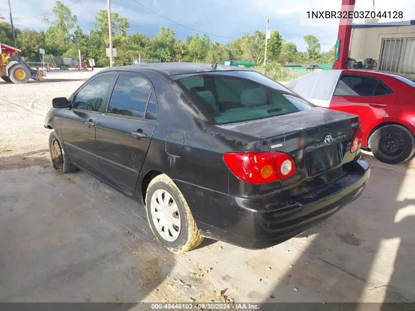 2003 Toyota Corolla Le VIN: 1NXBR32E03Z044128 Lot: 40446103