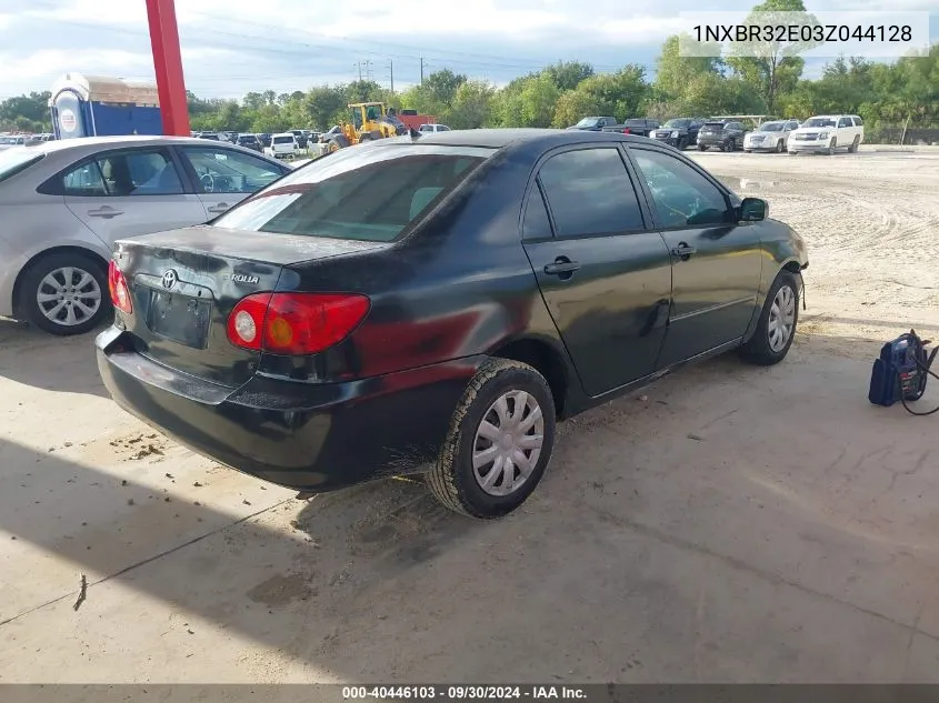 2003 Toyota Corolla Le VIN: 1NXBR32E03Z044128 Lot: 40446103