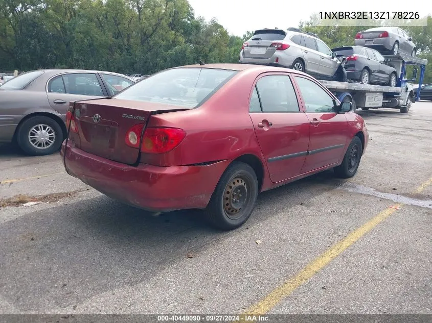 2003 Toyota Corolla Ce/Le/S VIN: 1NXBR32E13Z178226 Lot: 40449090