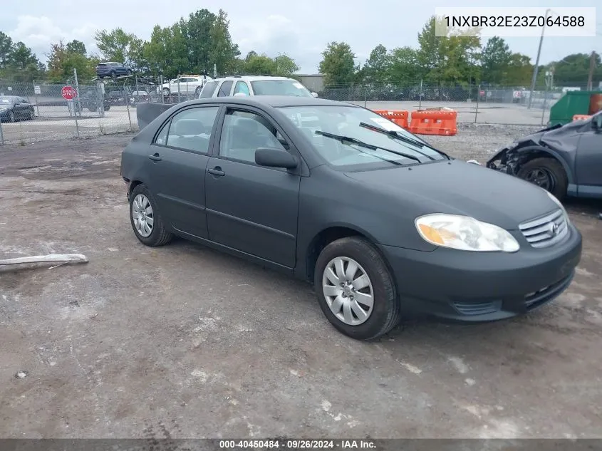 2003 Toyota Corolla Le VIN: 1NXBR32E23Z064588 Lot: 40450484