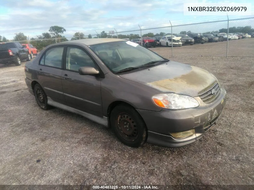 2003 Toyota Corolla S VIN: 1NXBR32E93Z069979 Lot: 40483225