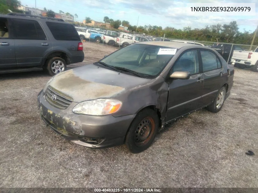 2003 Toyota Corolla S VIN: 1NXBR32E93Z069979 Lot: 40483225