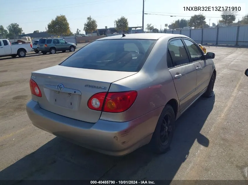 1NXBR32E13Z171910 2003 Toyota Corolla Le