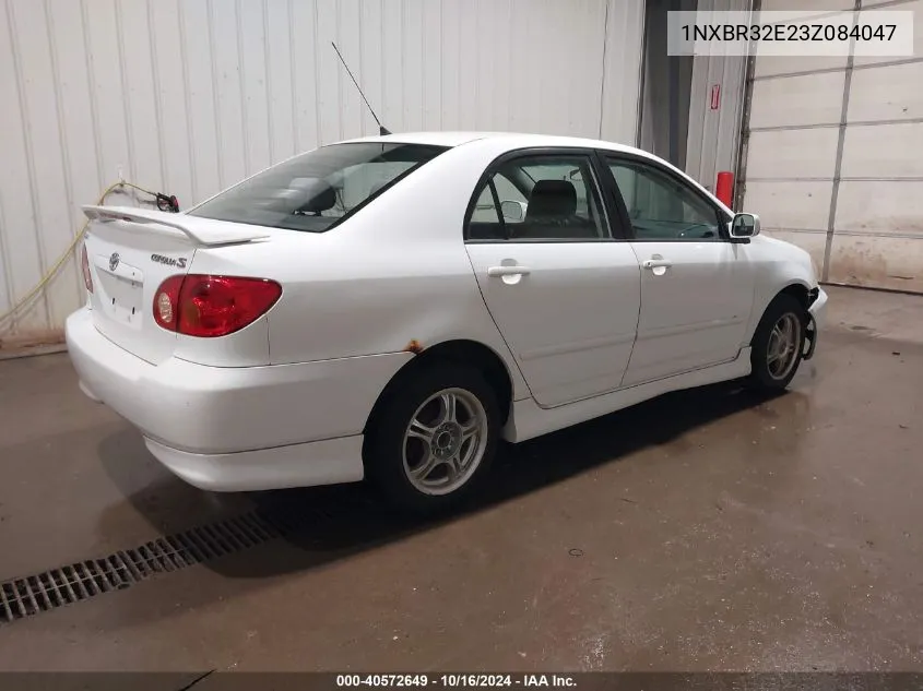 2003 Toyota Corolla S VIN: 1NXBR32E23Z084047 Lot: 40572649