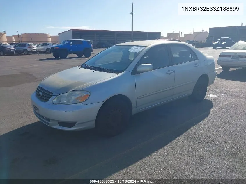 2003 Toyota Corolla Le VIN: 1NXBR32E33Z188899 Lot: 40589325