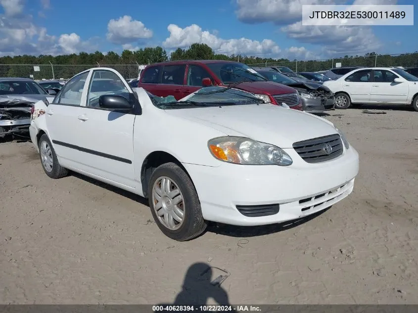 2003 Toyota Corolla Ce VIN: JTDBR32E530011489 Lot: 40628394