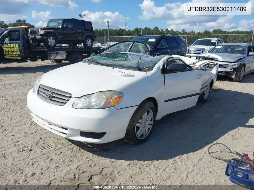 2003 Toyota Corolla Ce VIN: JTDBR32E530011489 Lot: 40628394