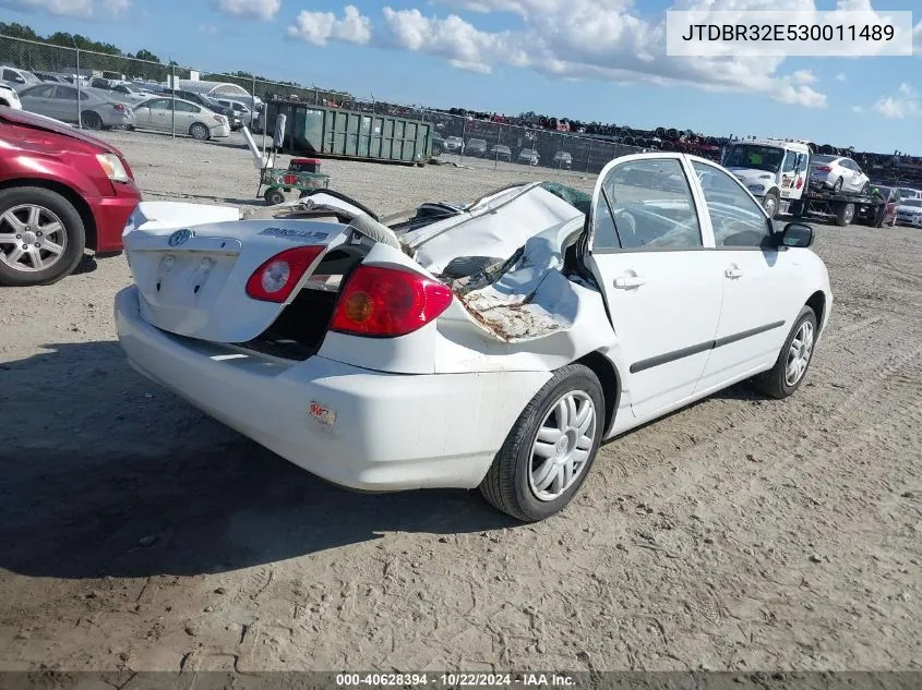 2003 Toyota Corolla Ce VIN: JTDBR32E530011489 Lot: 40628394