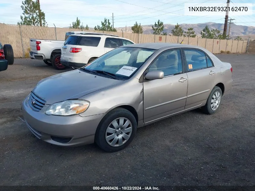 2003 Toyota Corolla Le VIN: 1NXBR32E93Z162470 Lot: 40660426