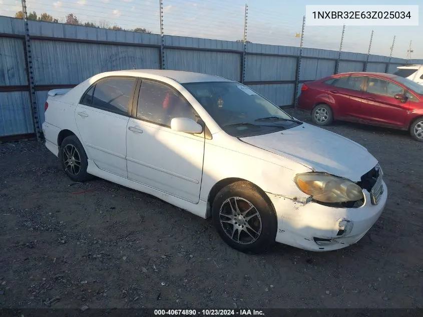 1NXBR32E63Z025034 2003 Toyota Corolla S