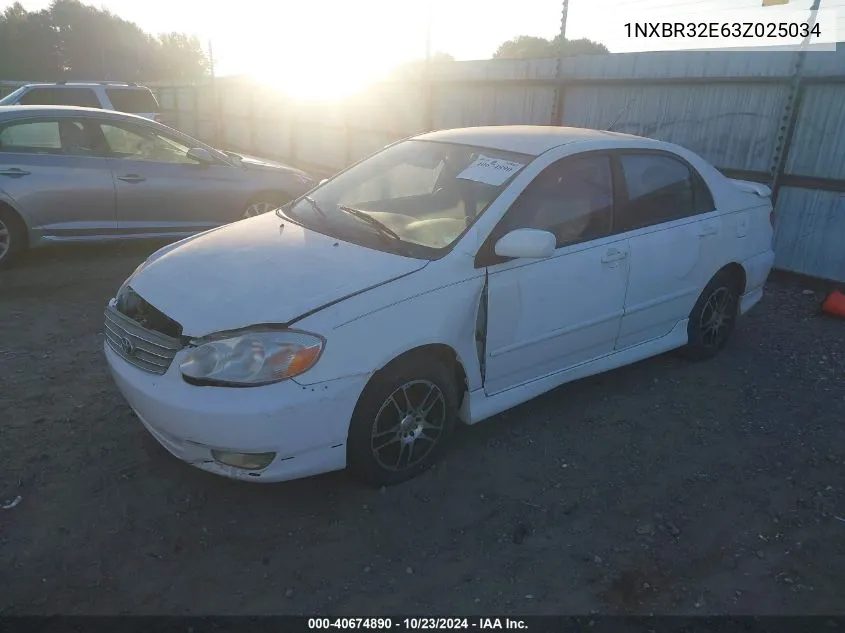 1NXBR32E63Z025034 2003 Toyota Corolla S