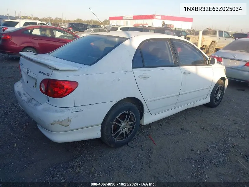 1NXBR32E63Z025034 2003 Toyota Corolla S