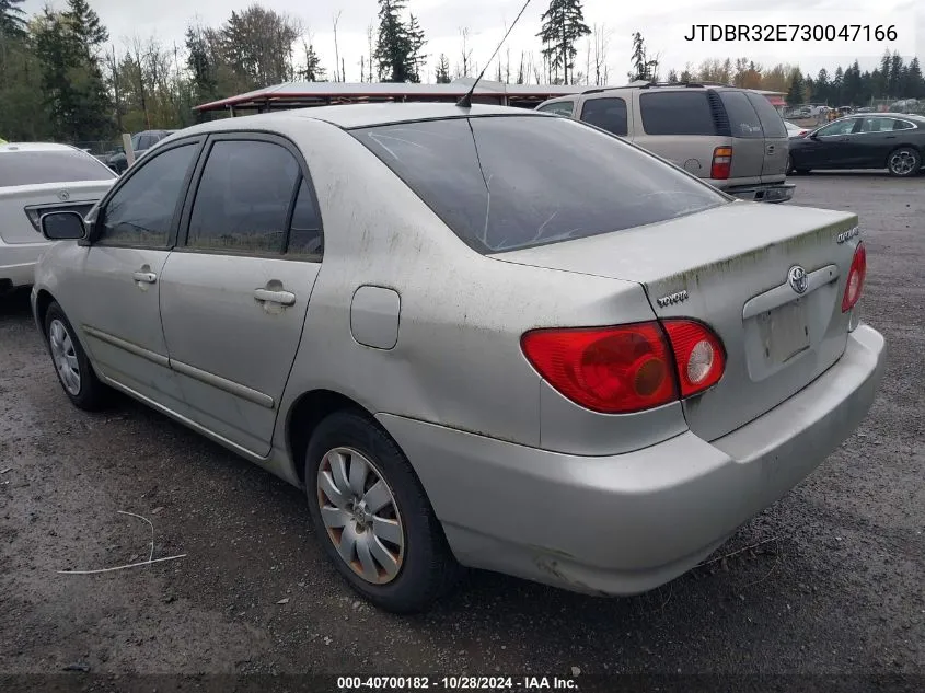 2003 Toyota Corolla Le VIN: JTDBR32E730047166 Lot: 40700182