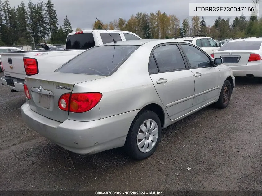 2003 Toyota Corolla Le VIN: JTDBR32E730047166 Lot: 40700182