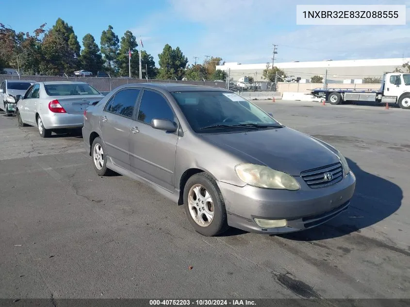 2003 Toyota Corolla S VIN: 1NXBR32E83Z088555 Lot: 40752203