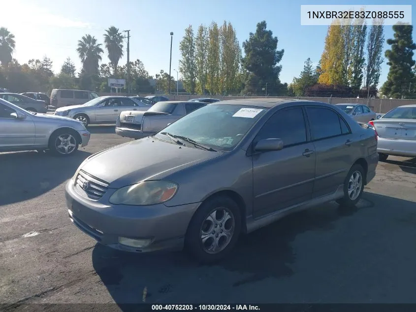 2003 Toyota Corolla S VIN: 1NXBR32E83Z088555 Lot: 40752203