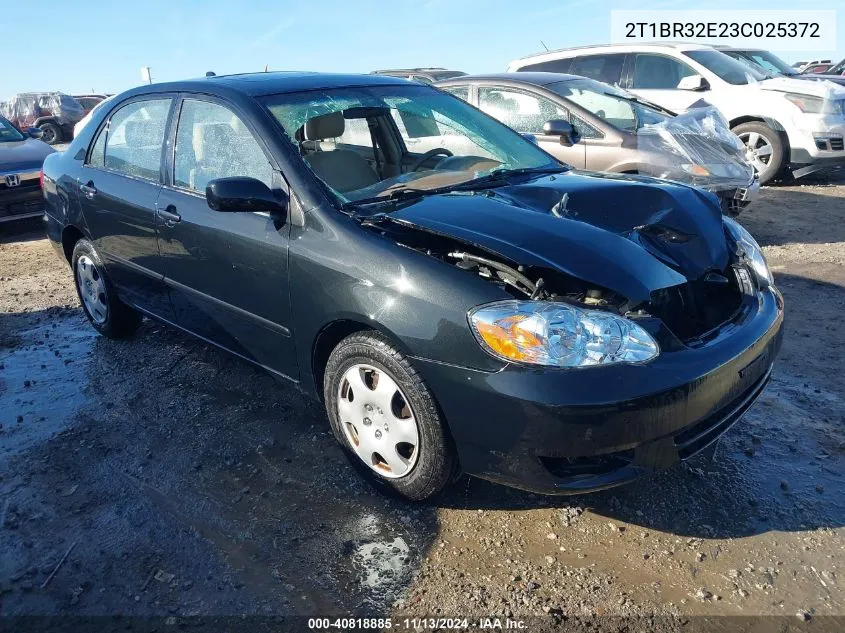 2003 Toyota Corolla Le VIN: 2T1BR32E23C025372 Lot: 40818885