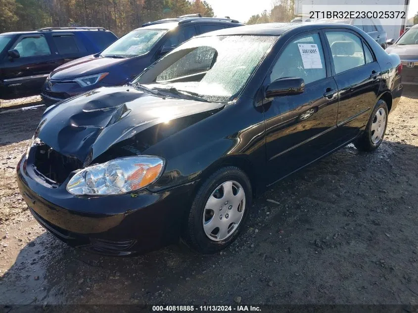 2003 Toyota Corolla Le VIN: 2T1BR32E23C025372 Lot: 40818885