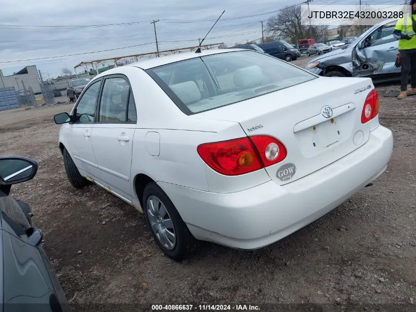 JTDBR32E432003288 2003 Toyota Corolla Le