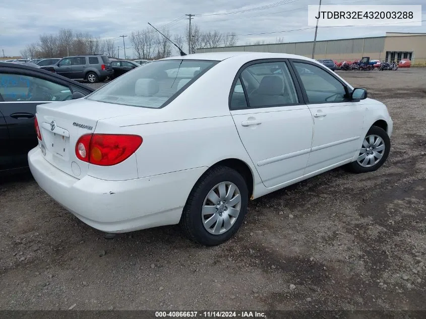 JTDBR32E432003288 2003 Toyota Corolla Le