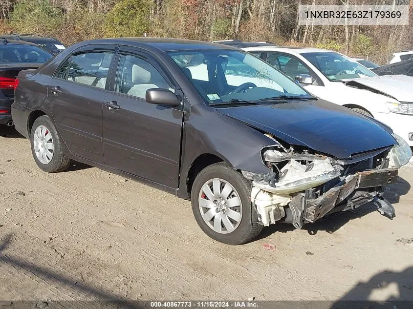 2003 Toyota Corolla Le VIN: 1NXBR32E63Z179369 Lot: 40867773