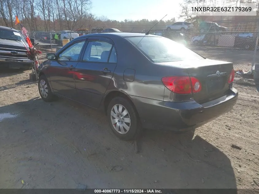 2003 Toyota Corolla Le VIN: 1NXBR32E63Z179369 Lot: 40867773