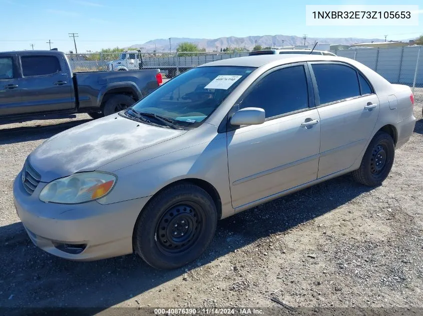 2003 Toyota Corolla Le VIN: 1NXBR32E73Z105653 Lot: 40876390