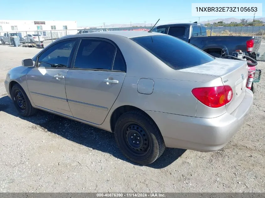 2003 Toyota Corolla Le VIN: 1NXBR32E73Z105653 Lot: 40876390