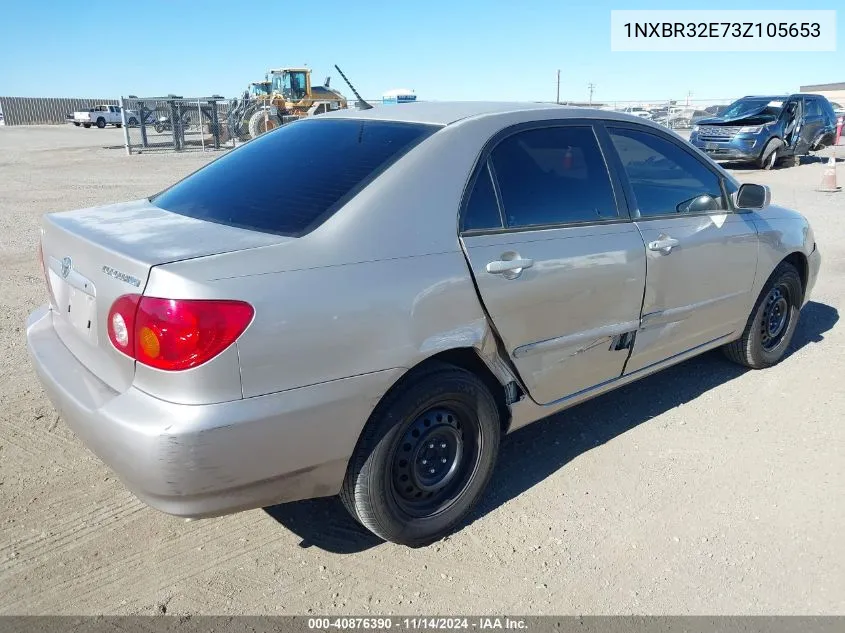 2003 Toyota Corolla Le VIN: 1NXBR32E73Z105653 Lot: 40876390