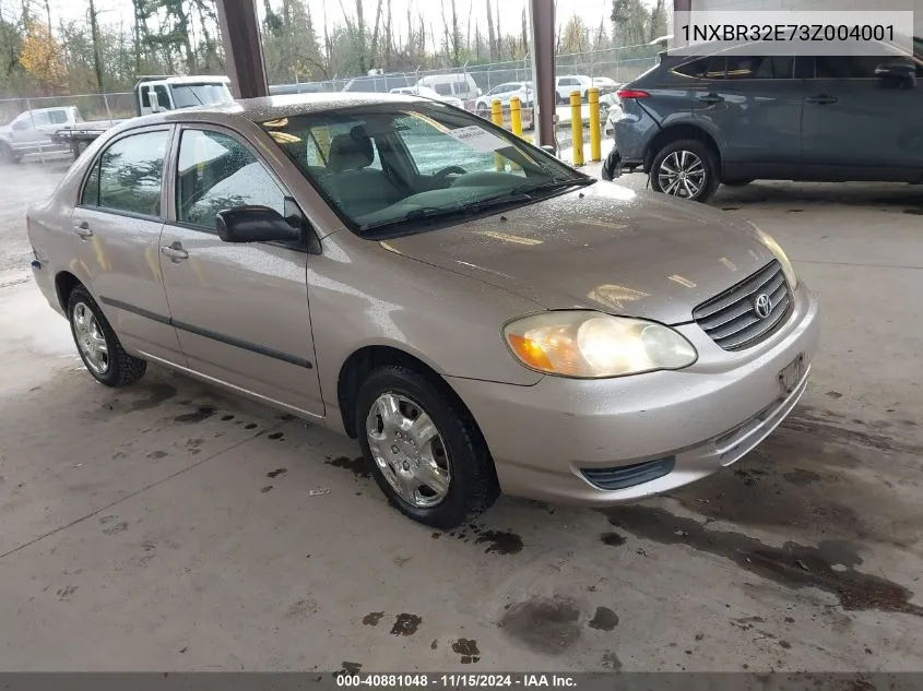 2003 Toyota Corolla Ce VIN: 1NXBR32E73Z004001 Lot: 40881048