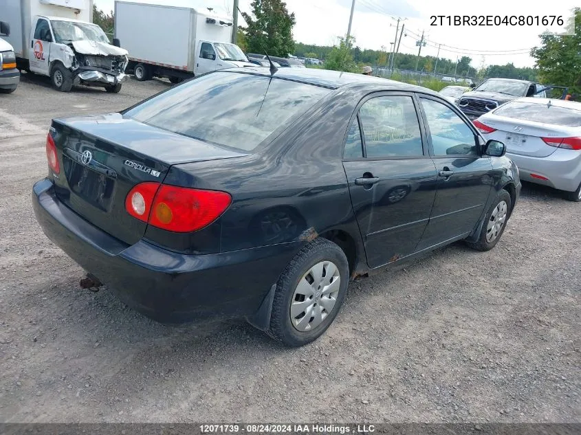 2004 Toyota Corolla Ce/Le/S VIN: 2T1BR32E04C801676 Lot: 12071739