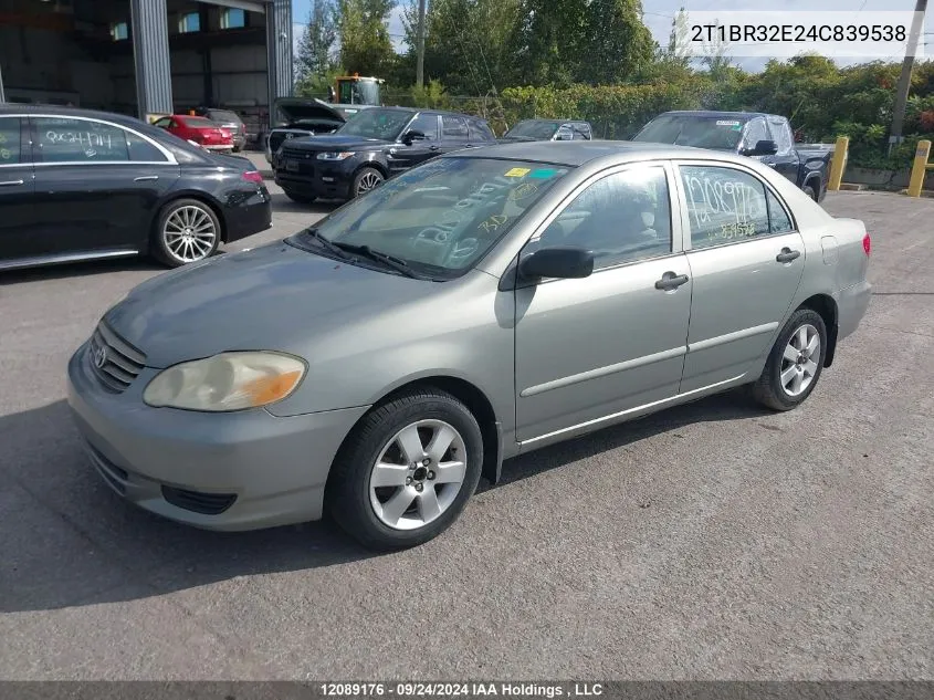 2004 Toyota Corolla VIN: 2T1BR32E24C839538 Lot: 12089176