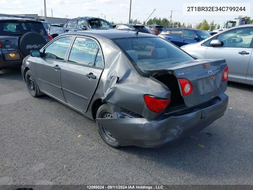 2004 Toyota Corolla VIN: 2T1BR32E34C799244 Lot: 12095024