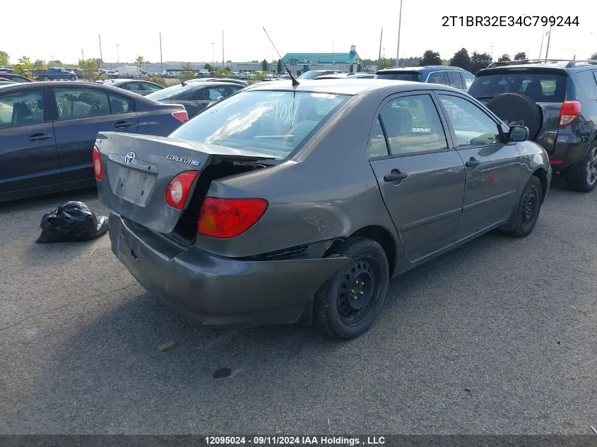 2004 Toyota Corolla VIN: 2T1BR32E34C799244 Lot: 12095024