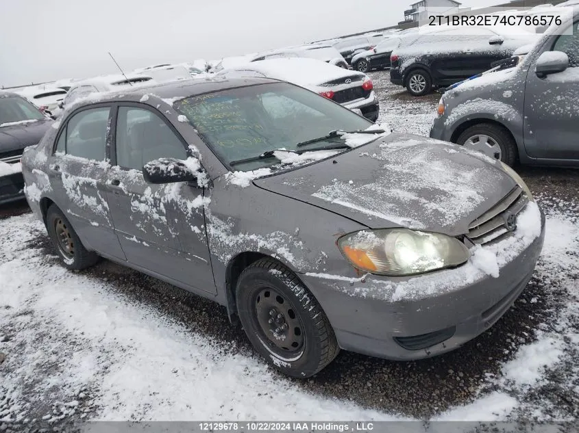 2004 Toyota Corolla Ce/Le/Sport VIN: 2T1BR32E74C786576 Lot: 12129678