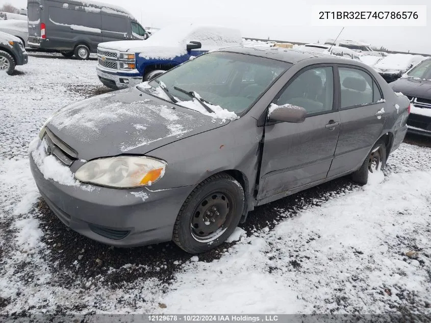 2004 Toyota Corolla Ce/Le/Sport VIN: 2T1BR32E74C786576 Lot: 12129678