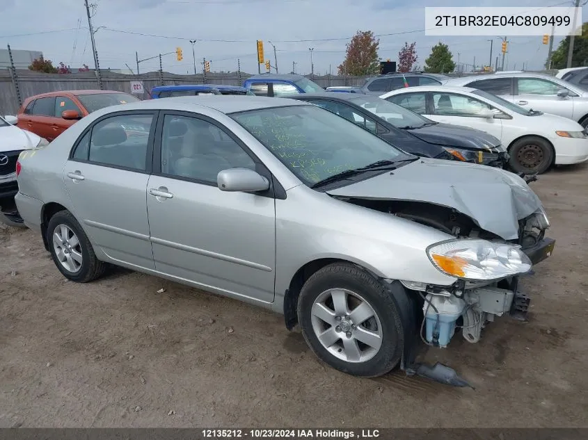 2004 Toyota Corolla Ce/Le/S VIN: 2T1BR32E04C809499 Lot: 12135212