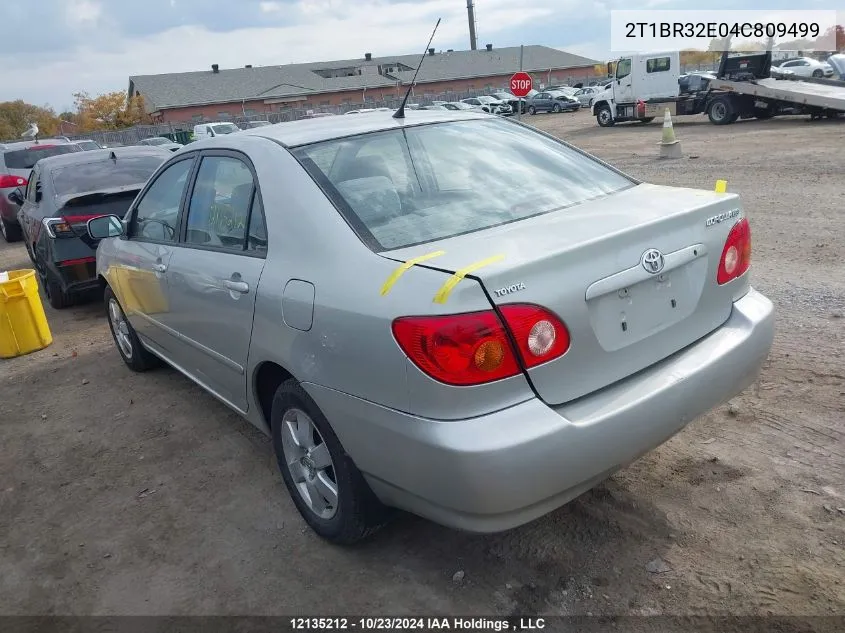 2004 Toyota Corolla Ce/Le/S VIN: 2T1BR32E04C809499 Lot: 12135212