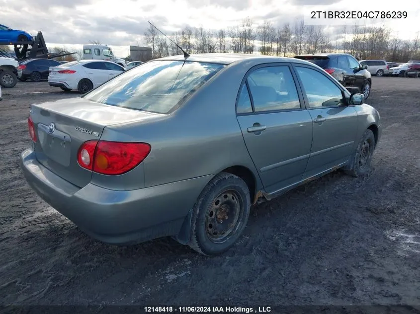 2004 Toyota Corolla VIN: 2T1BR32E04C786239 Lot: 12148418