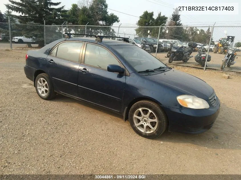 2004 Toyota Corolla Ce/Le/S VIN: 2T1BR32E14C817403 Lot: 30044861