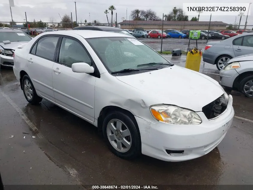 2004 Toyota Corolla Le VIN: 1NXBR32E74Z258390 Lot: 38648674