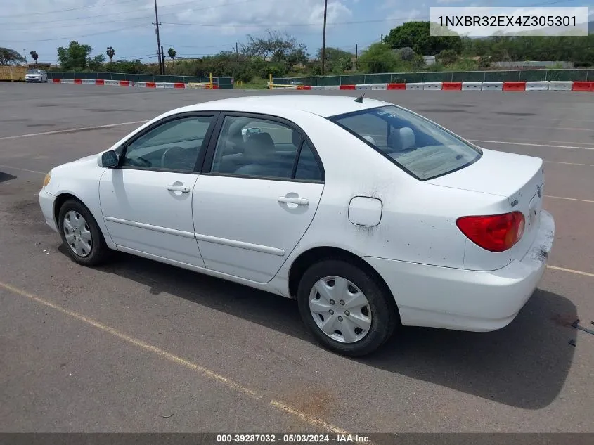 2004 Toyota Corolla Le VIN: 1NXBR32EX4Z305301 Lot: 39287032